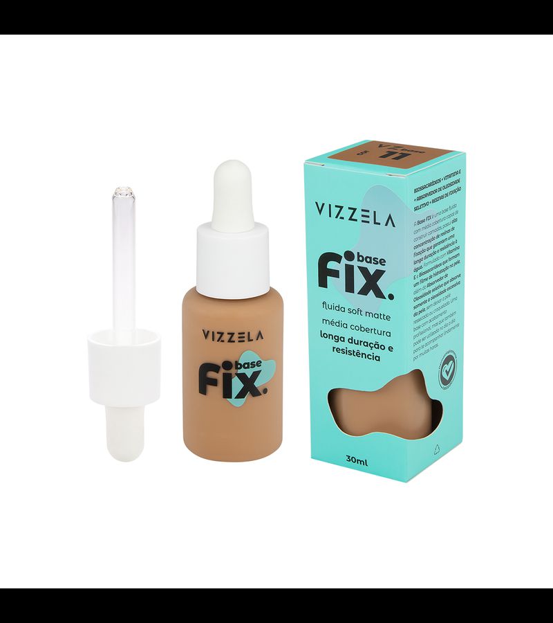 Vizzela Base Fix Fluida Soft Matte 30ml Cor 12 - AIKO COSMÉTICOS