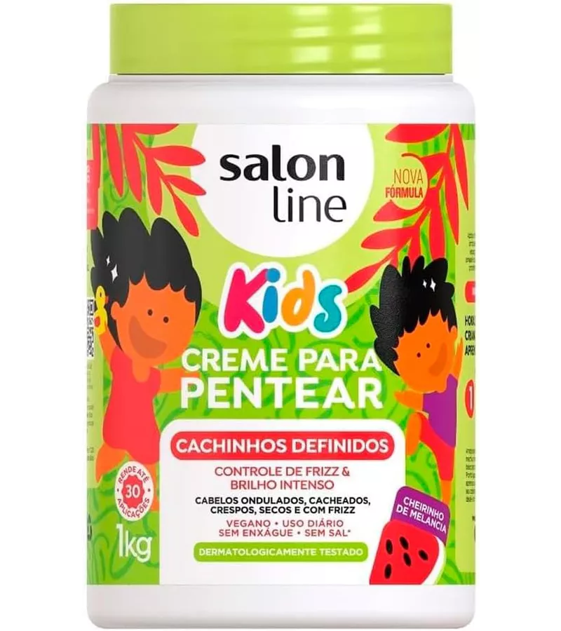 Salon Line Creme para Pentear Kids Melancia Cachin... - AIKO COSMÉTICOS