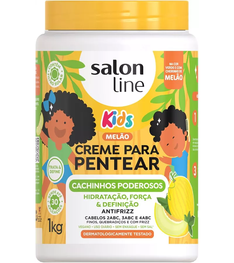 Salon Line Creme para Pentear Kids Melão Cachinhos... - AIKO COSMÉTICOS