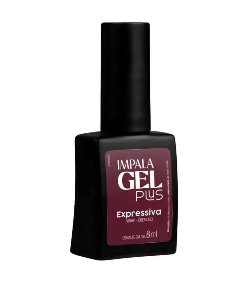 Impala Esmalte Gel Plus Expressiva - Vinho 8ml - AIKO COSMÉTICOS