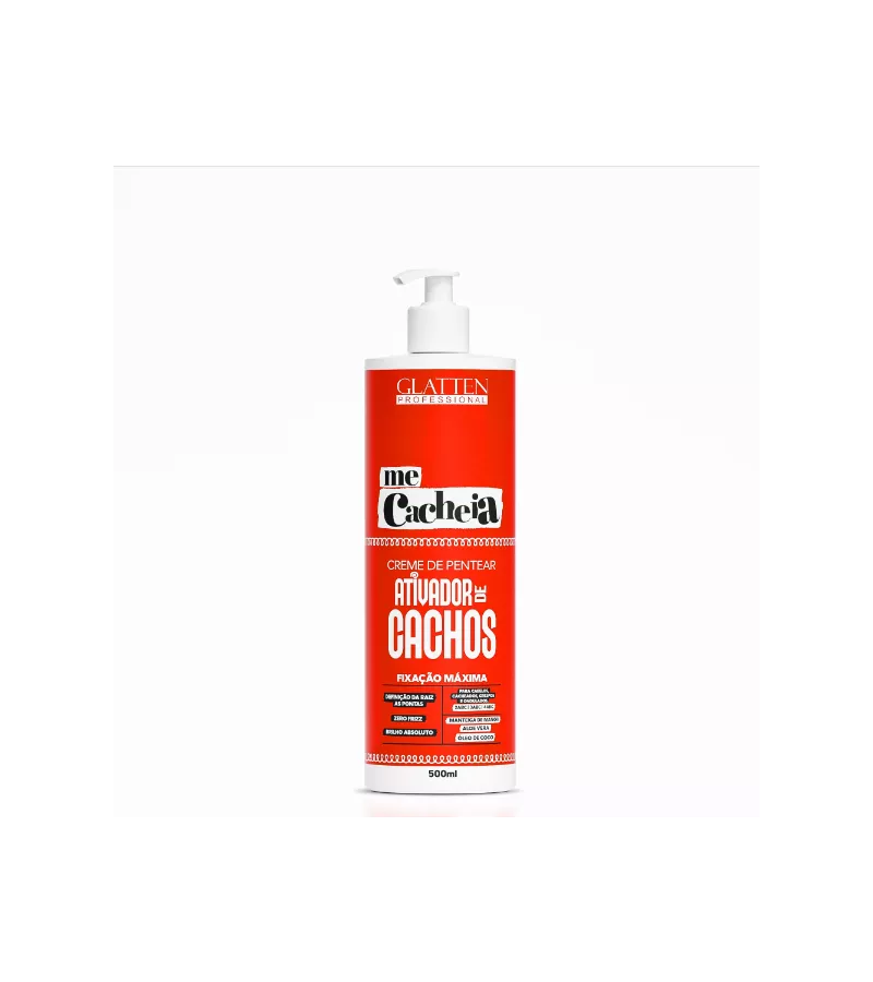 Glatten Me Cacheia Creme de Pentear Ativador de Ca... - AIKO COSMÉTICOS