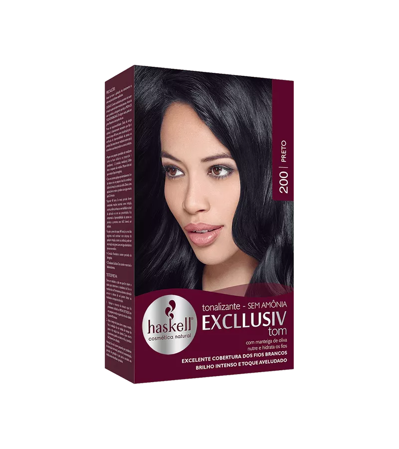 Haskell tonalizante Excllusiv Tom 200 Preto - AIKO COSMÉTICOS