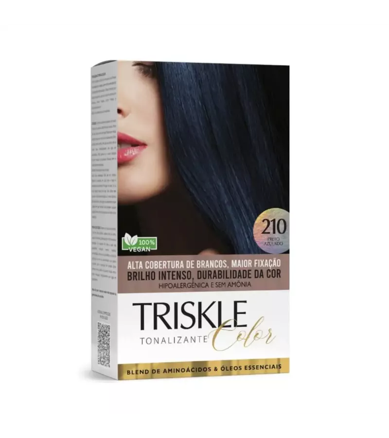 Triskle Color Tonalizante 210 Preto Azulado - AIKO COSMÉTICOS