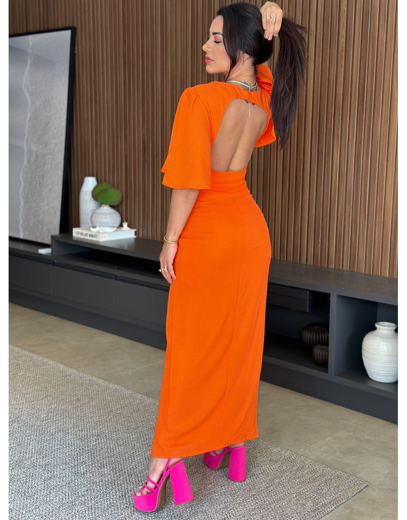 Vestido Midi Lívia Laranja 