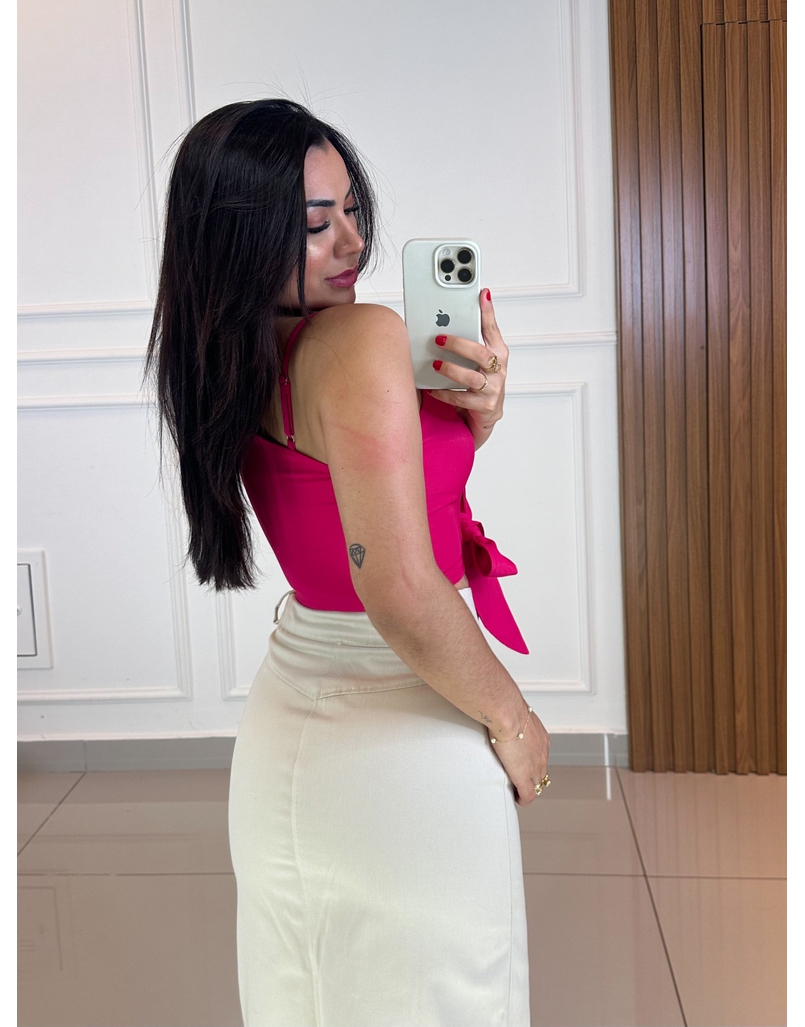 Cropped Alfaiataria Iris Pink