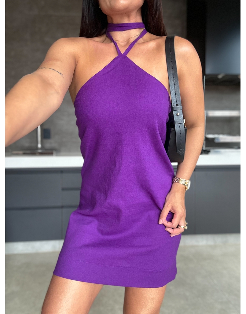 Vestido Linho Lena Roxo 