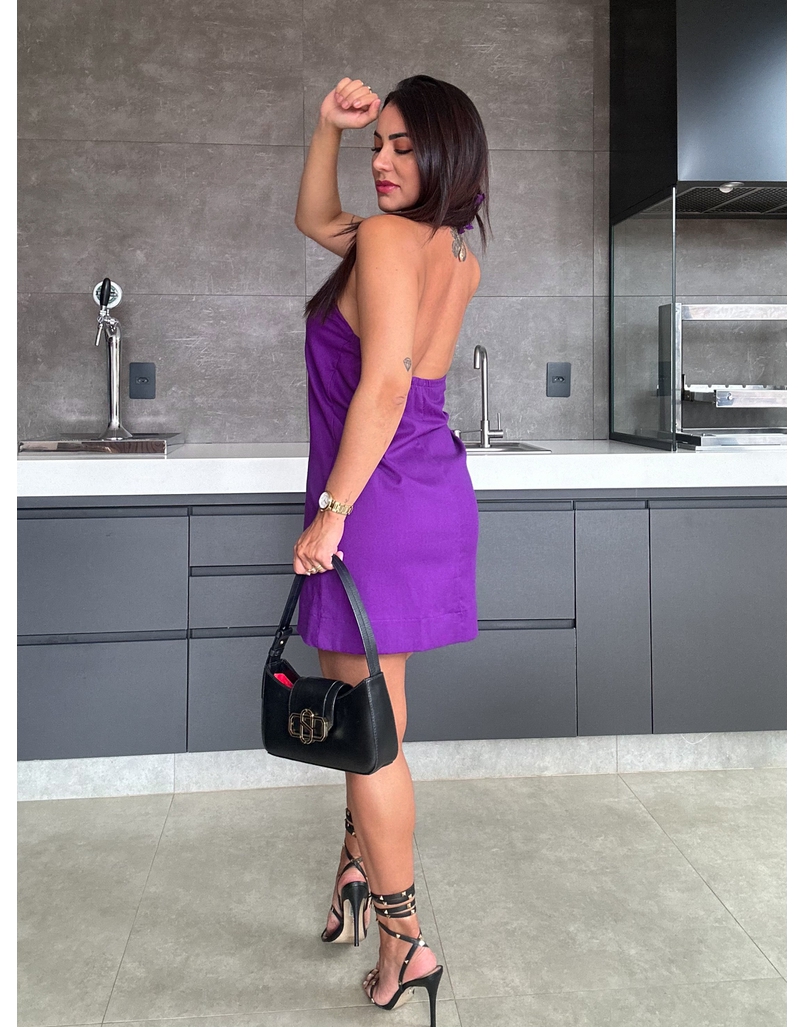 Vestido Linho Lena Roxo 