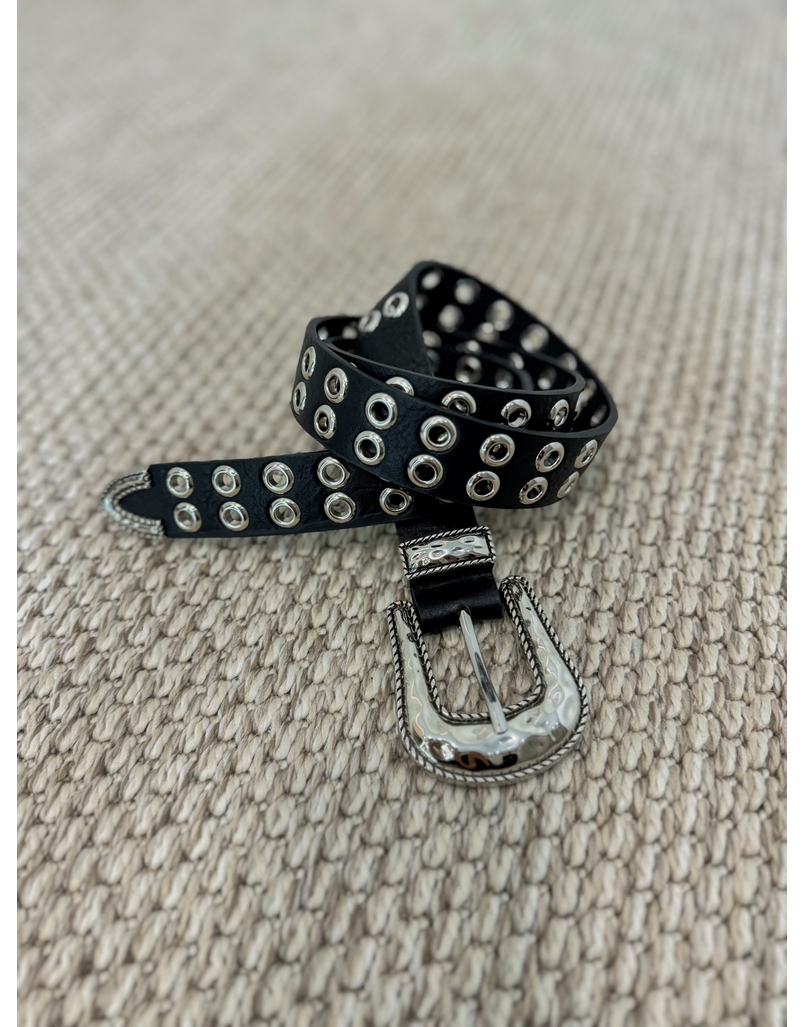 Cinto Fivela Ilhós Preto