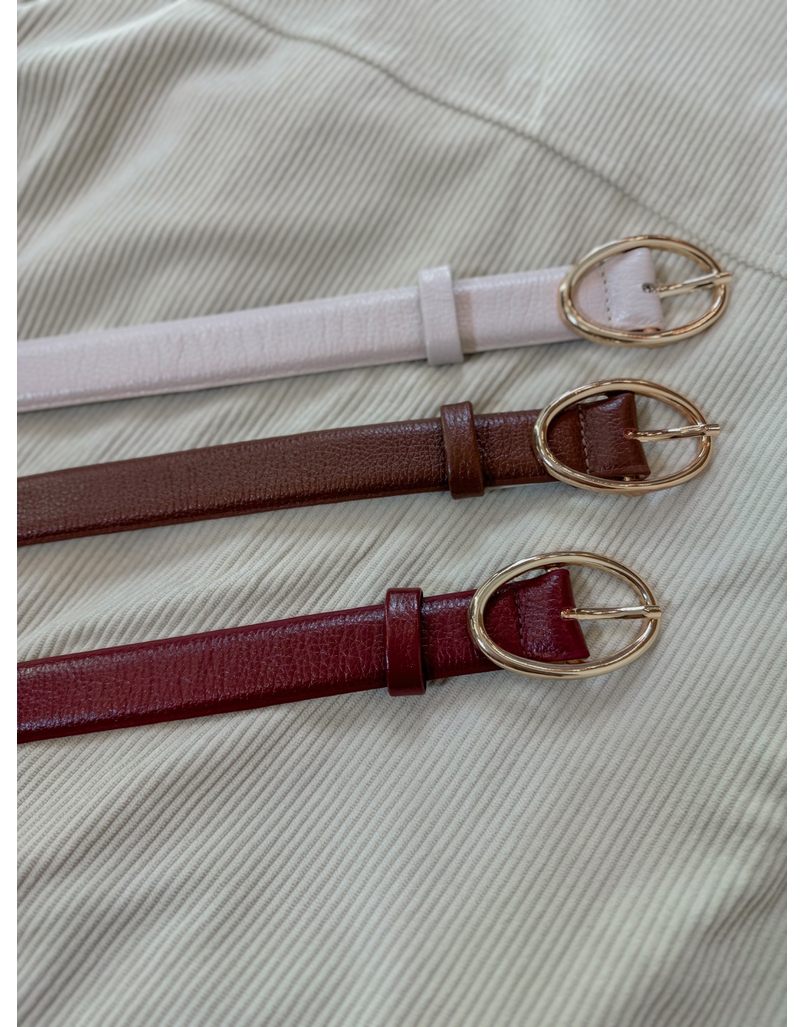 Cinto Couro Fivela Redonda Off