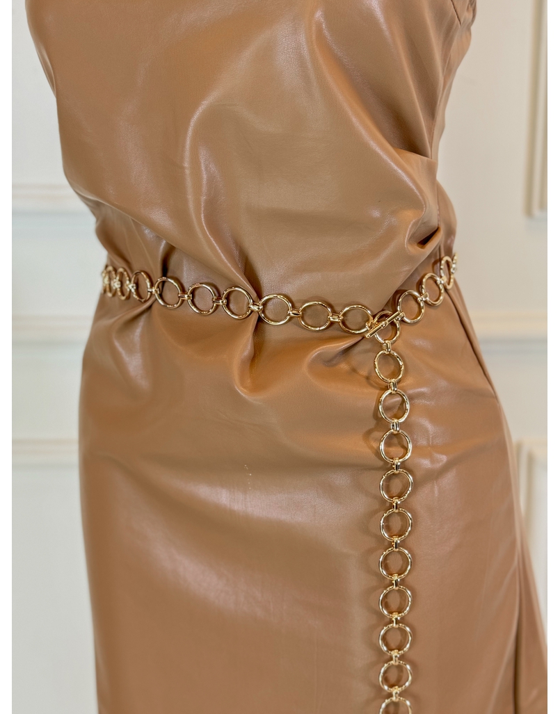 Cinto Metal Argolinha Dourado