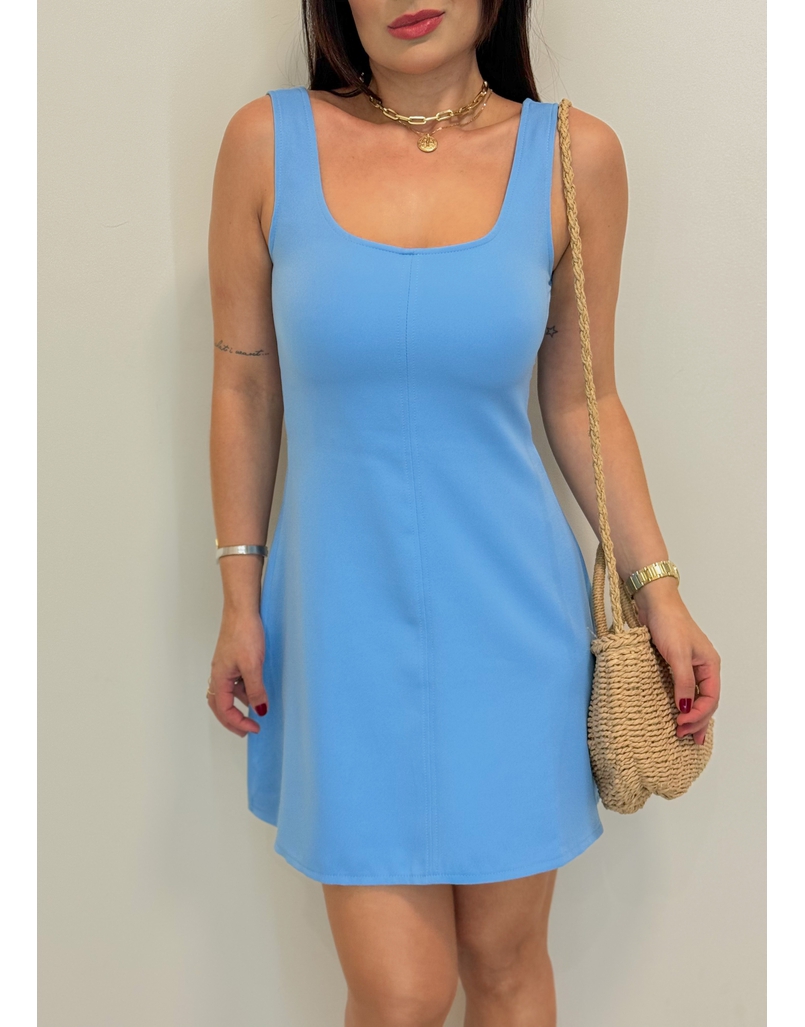 Vestido Basic Alça Mia Azul 