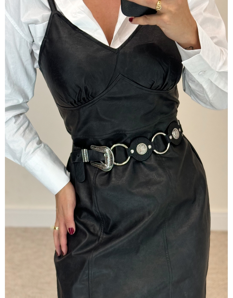 Cinto Fivela Argola Preto