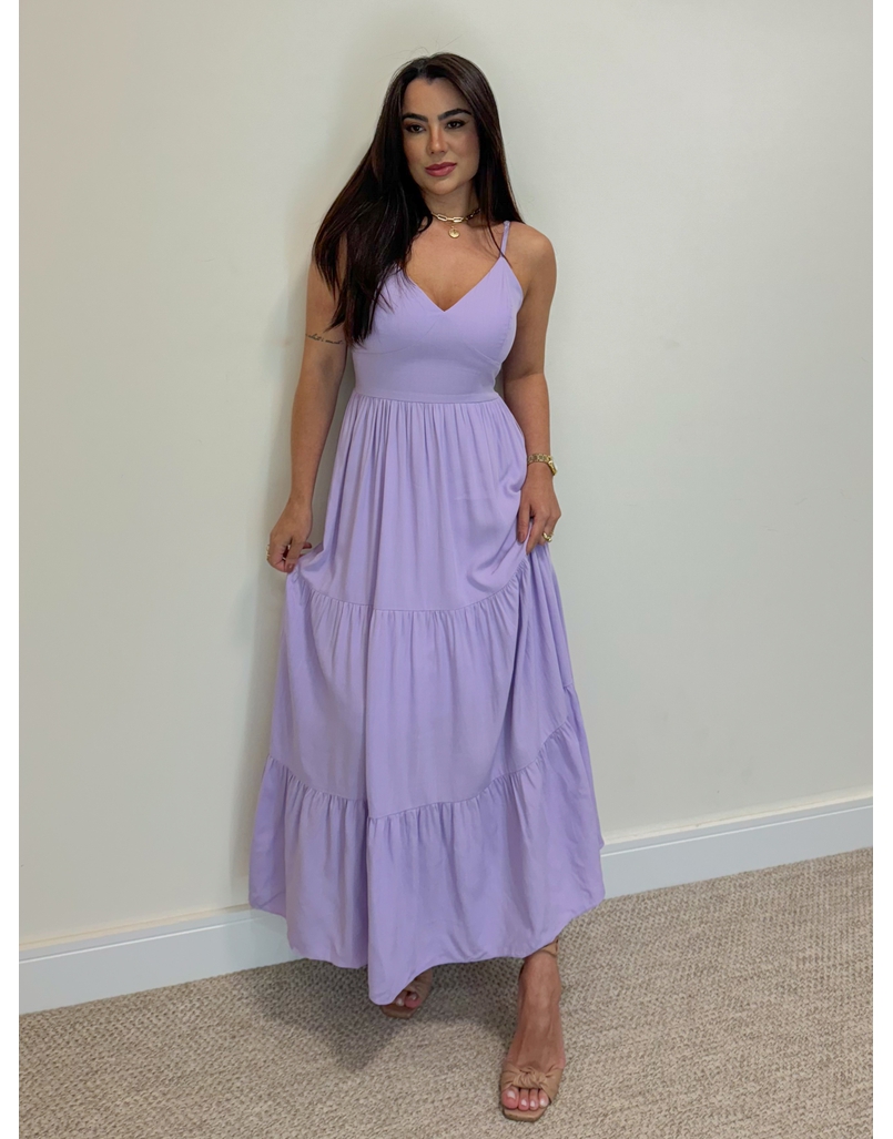 Vestido Midi Atenas Lilás
