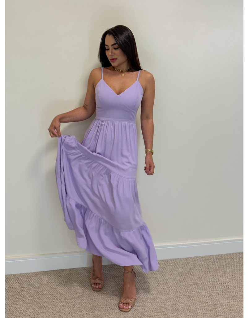 Vestido Midi Atenas Lilás