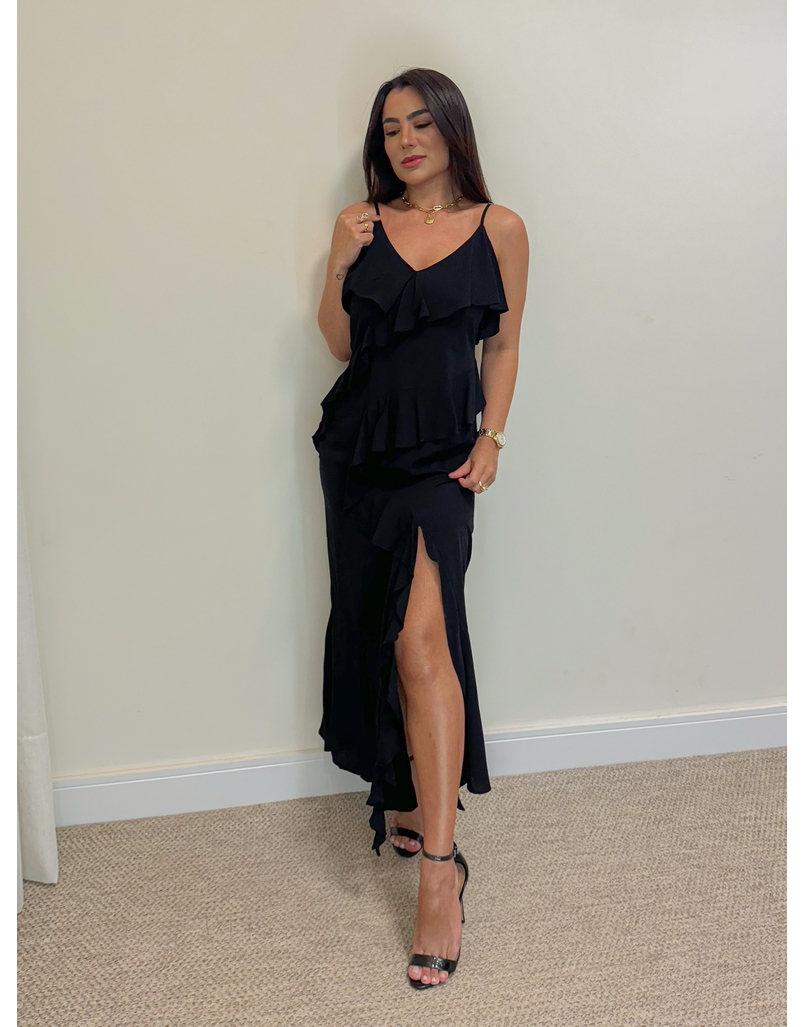 Vestido Midi Alcinha Preto