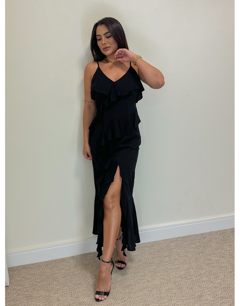 Vestido Midi Alcinha Preto