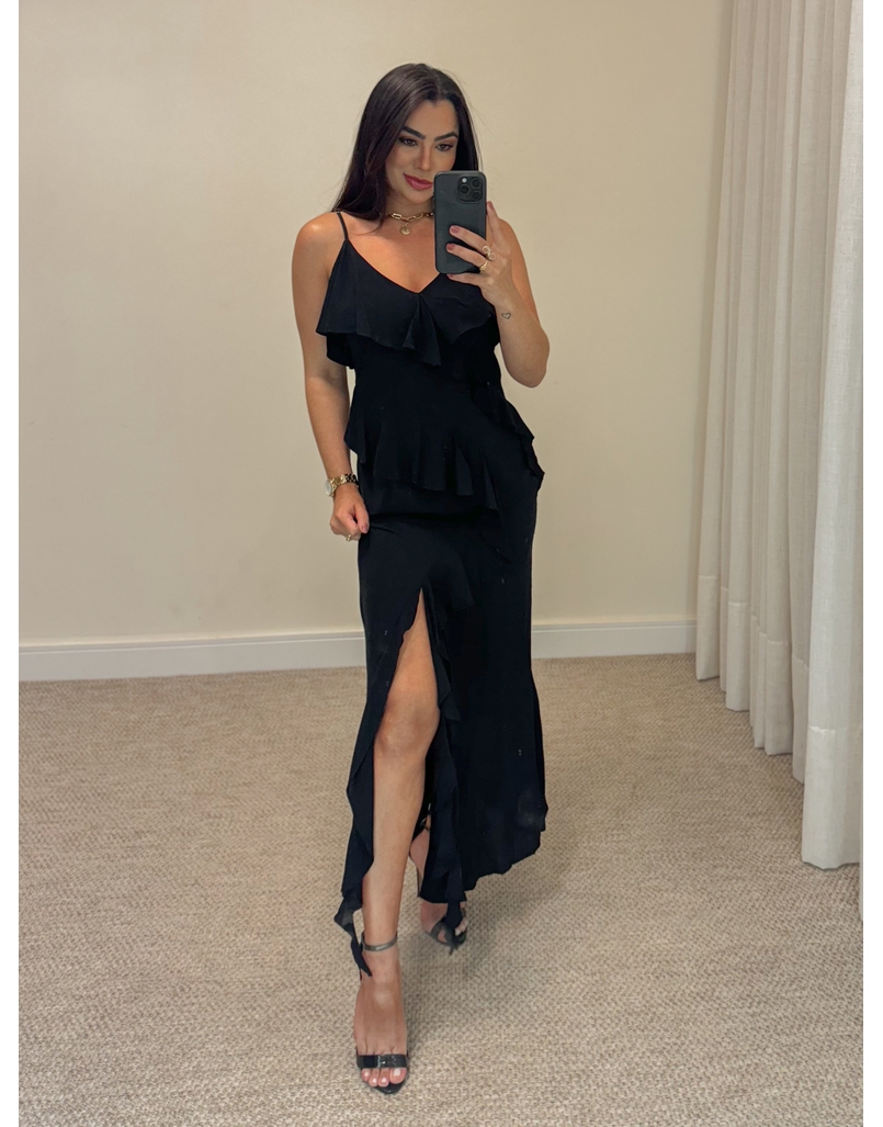 Vestido Midi Alcinha Preto