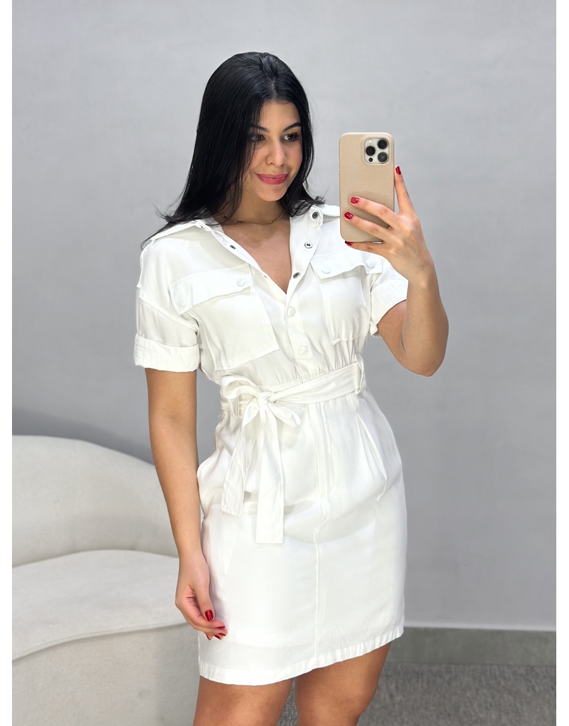 Vestido Botões Branco