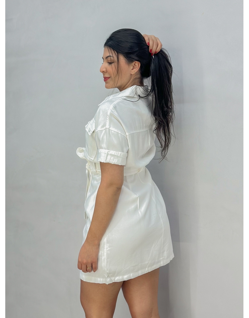 Vestido Botões Branco