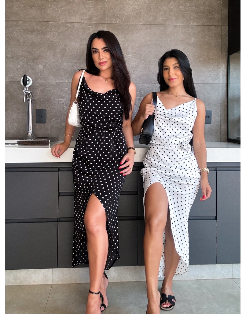 Vestido Alcinha Poá Branco