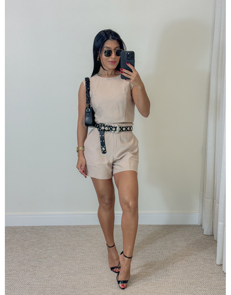 Conjunto Short Mali Areia