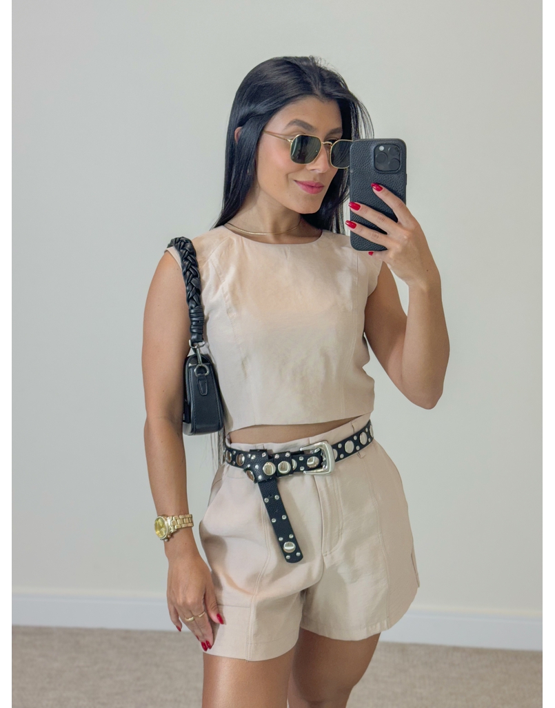 Conjunto Short Mali Areia