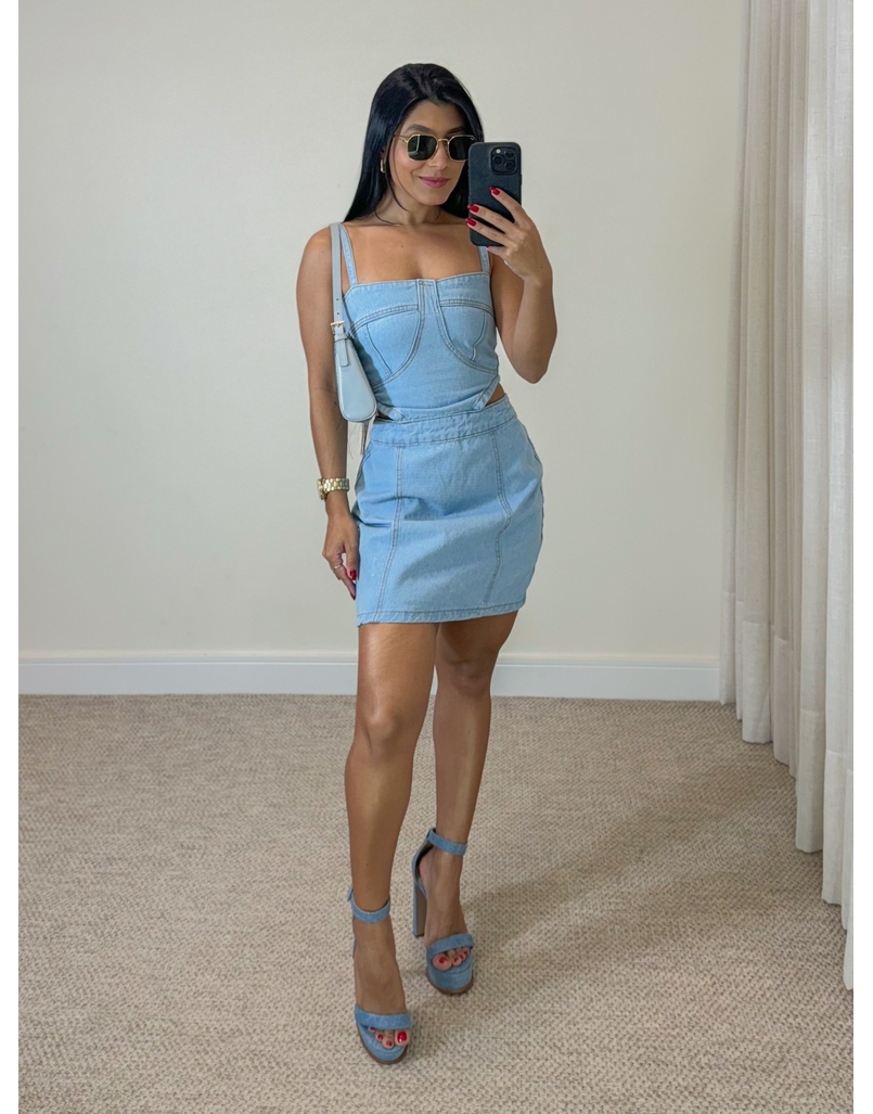 Vestido Jeans Claro Zoe