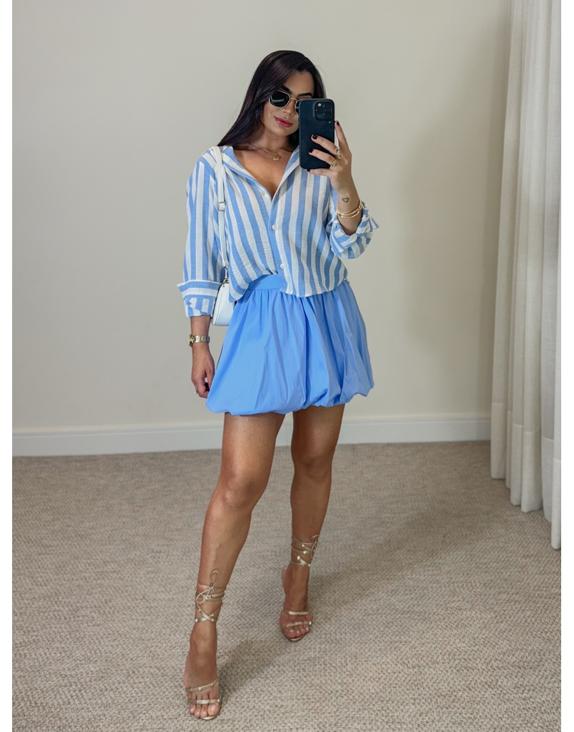Saia Balonê Lucy Azul