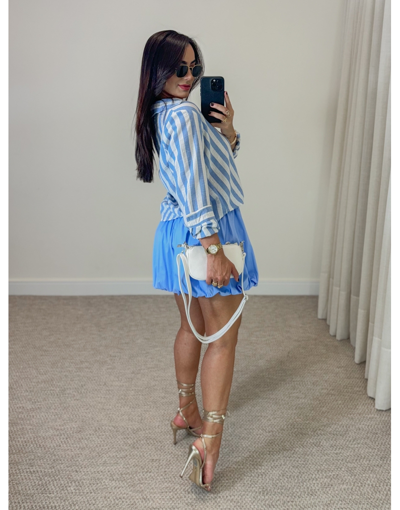 Saia Balonê Lucy Azul