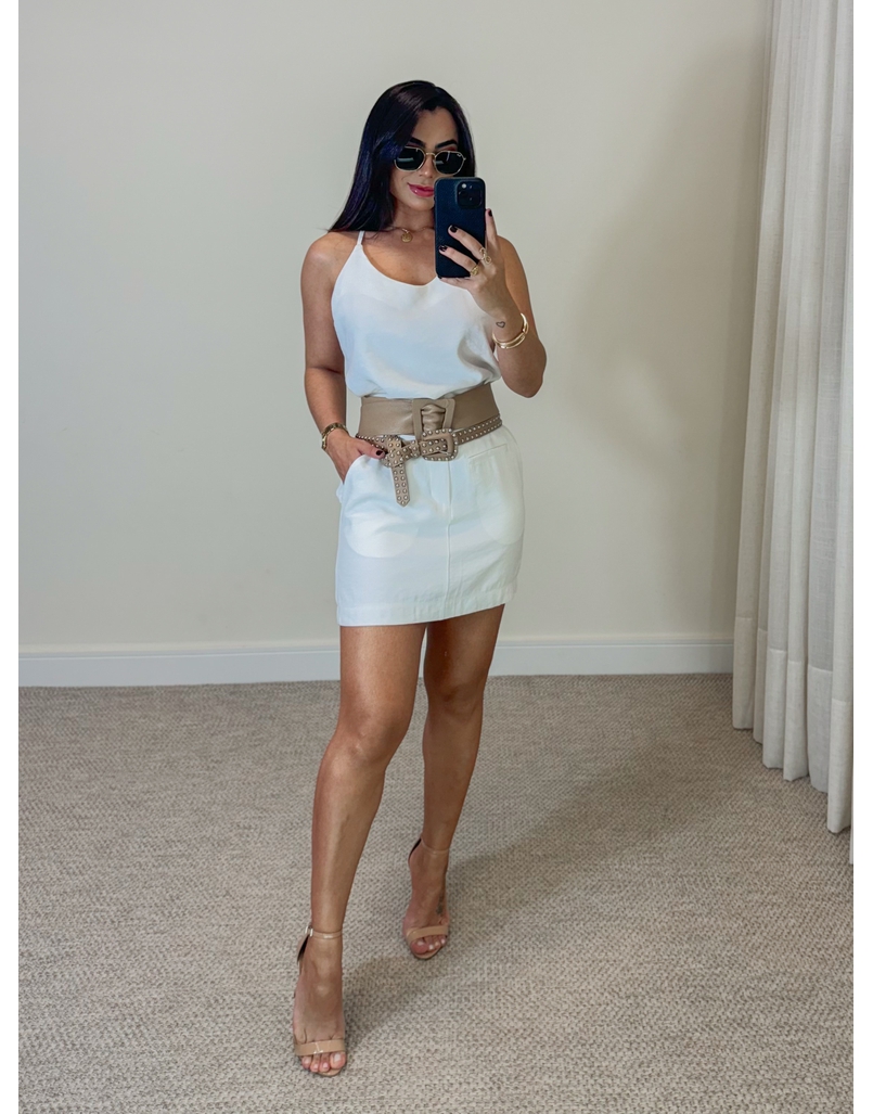 Saia Viscolinho Bruna Off