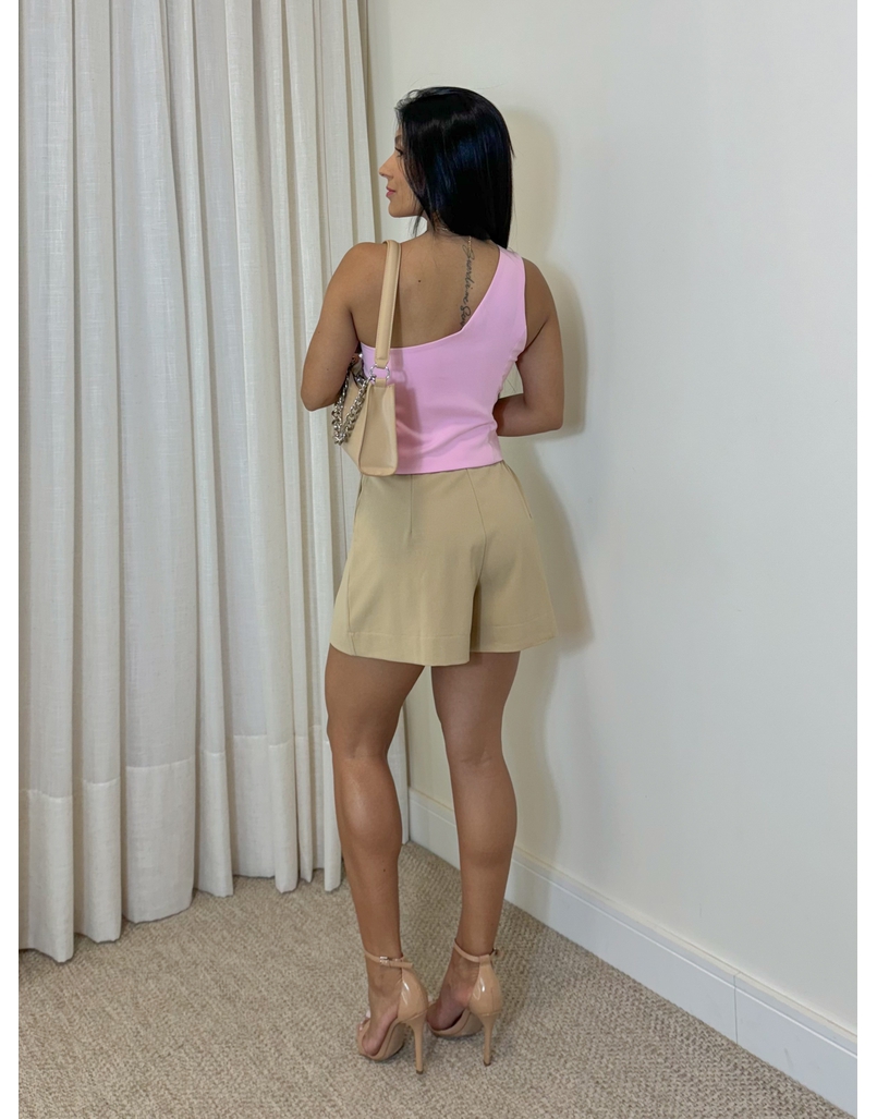 Short Linho Berenice Cappuccino