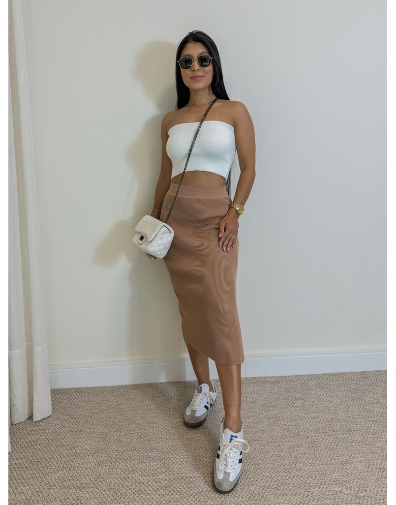 Saia Midi Bella Nude