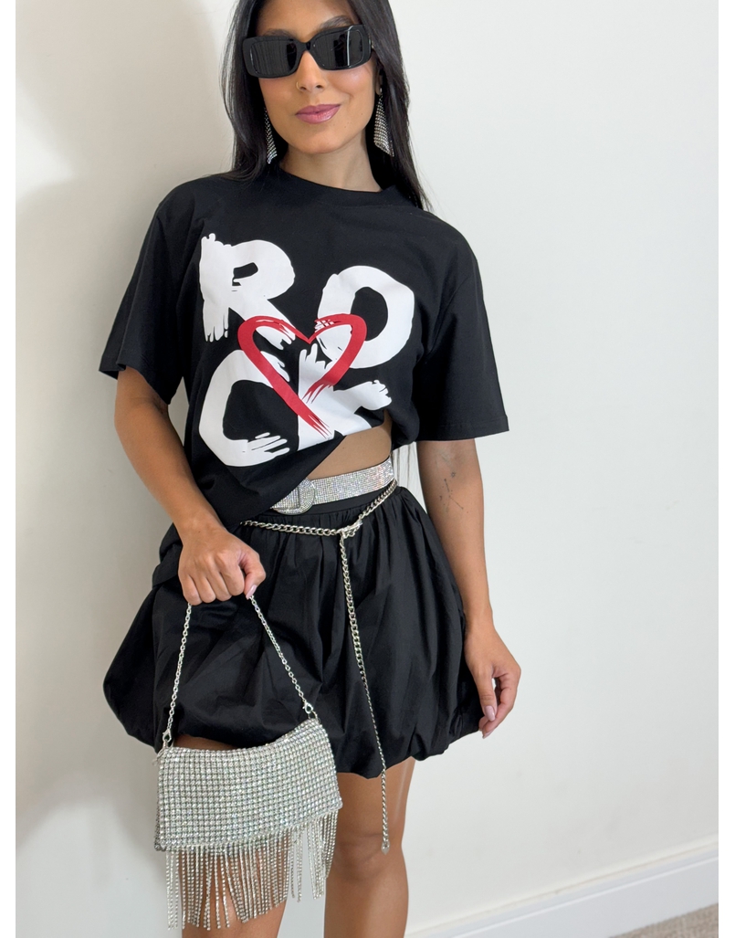 Saia Balonê Lucy Preta