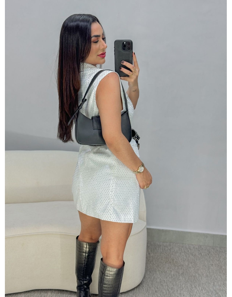 Colete Strass Branco