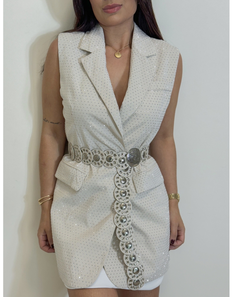 Colete Strass Areia