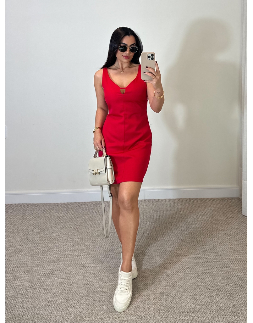 Vestido Alça Vermelho 