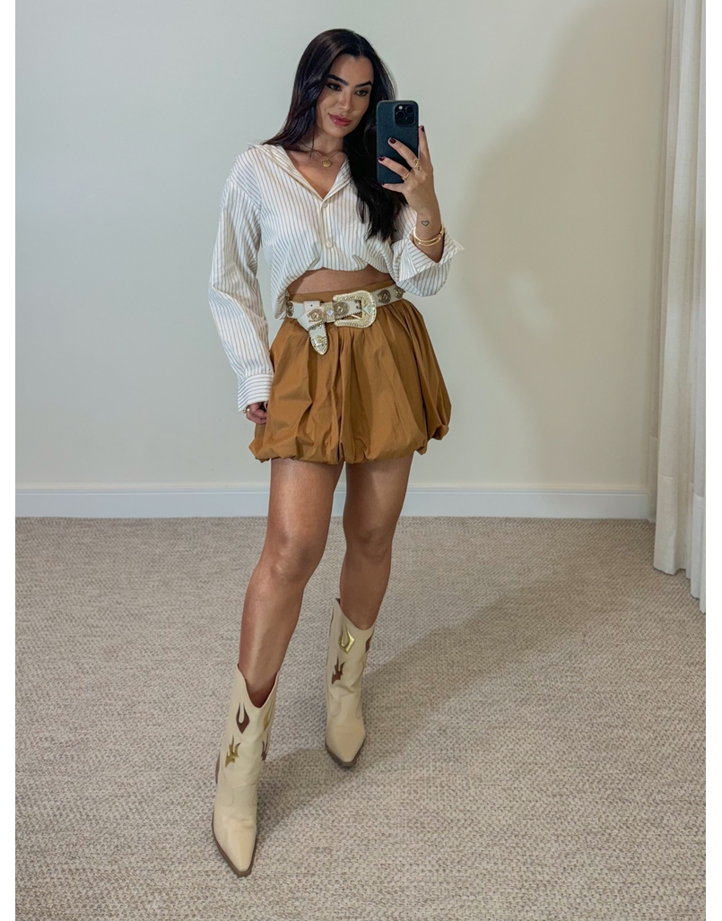 Saia Balonê Lucy Caramelo