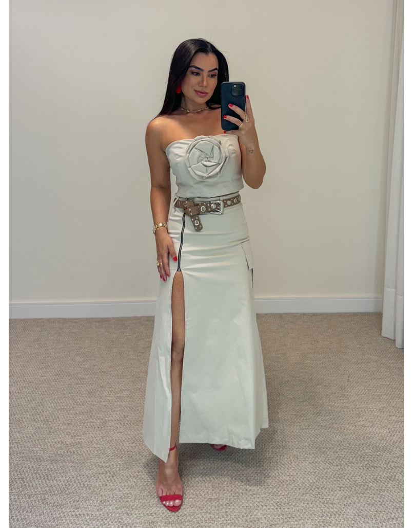 Conjunto Saia Marina Areia