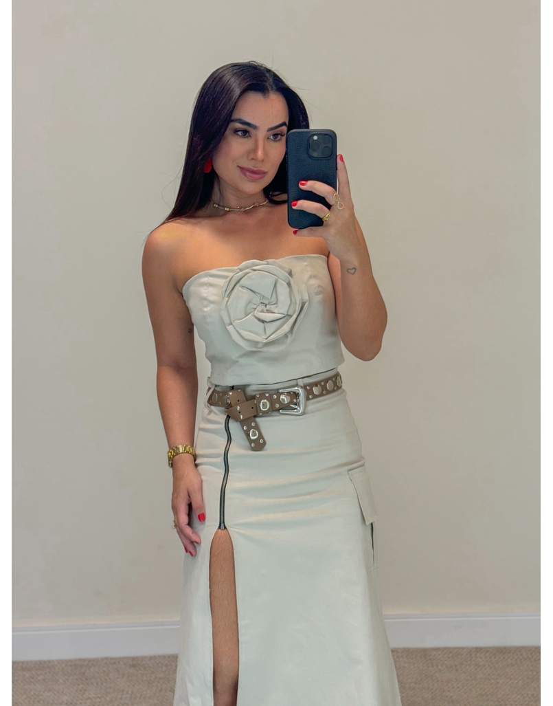 Conjunto Saia Marina Areia