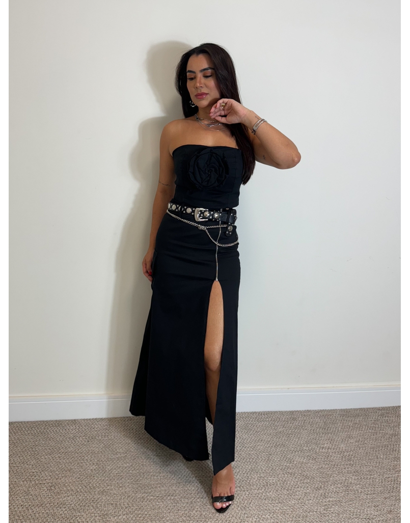 Conjunto Saia Marina Preto