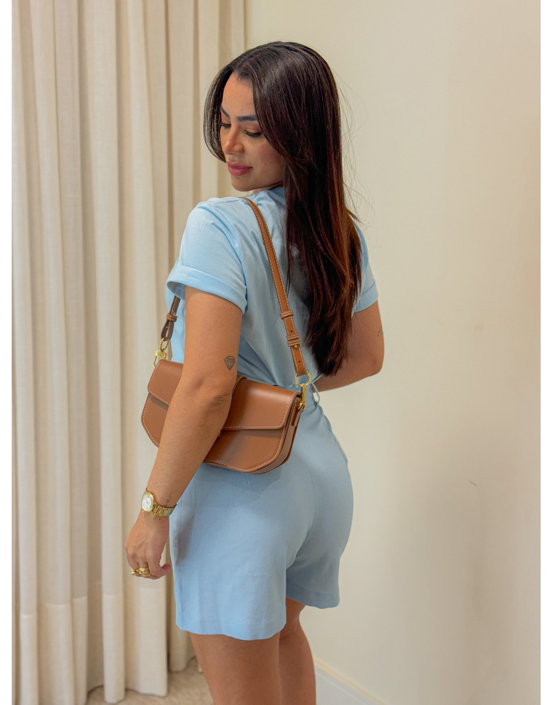 Short Linho Jéssica Azul 