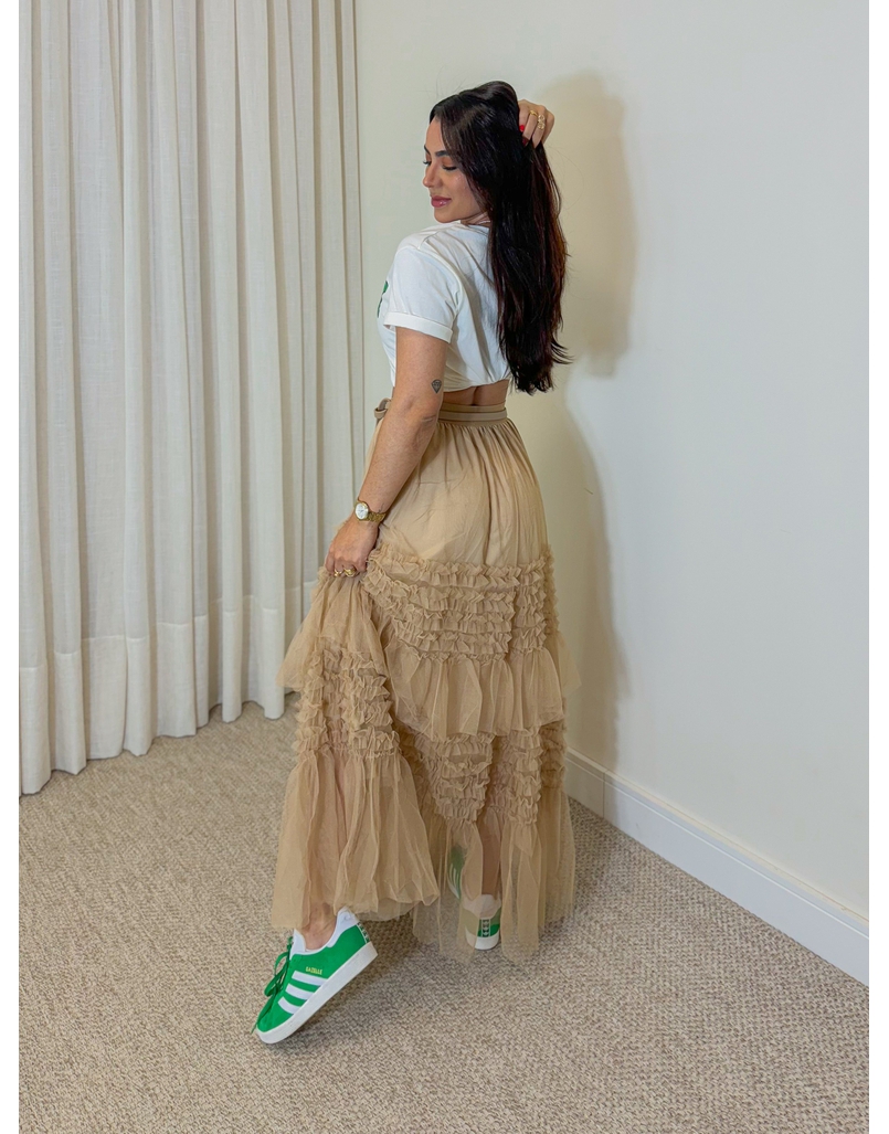 Saia Tule Veneza Cappuccino