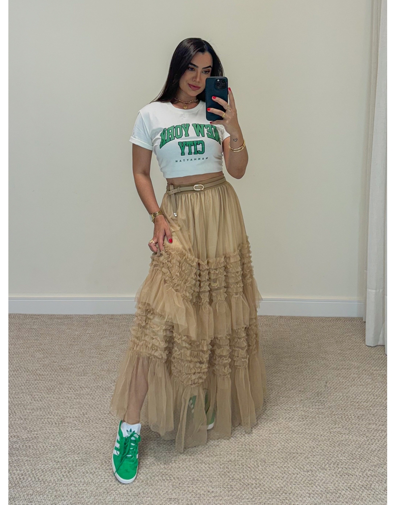 Saia Tule Veneza Cappuccino