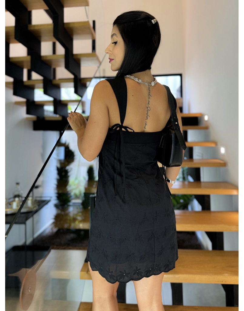Vestido Linho Laise Roma Preto