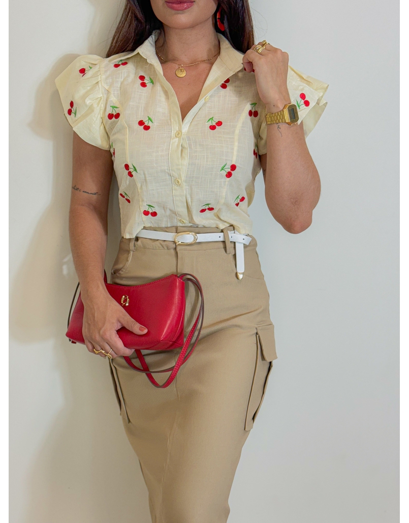Camisa Cereja Manteiga