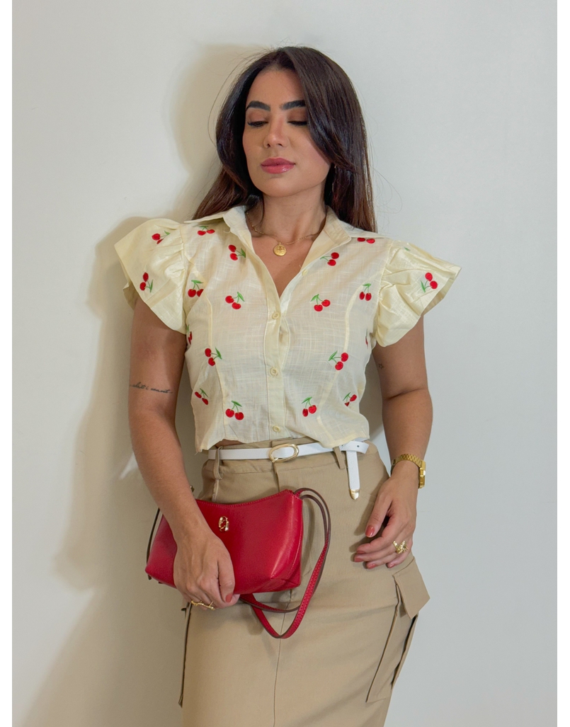Camisa Cereja Manteiga
