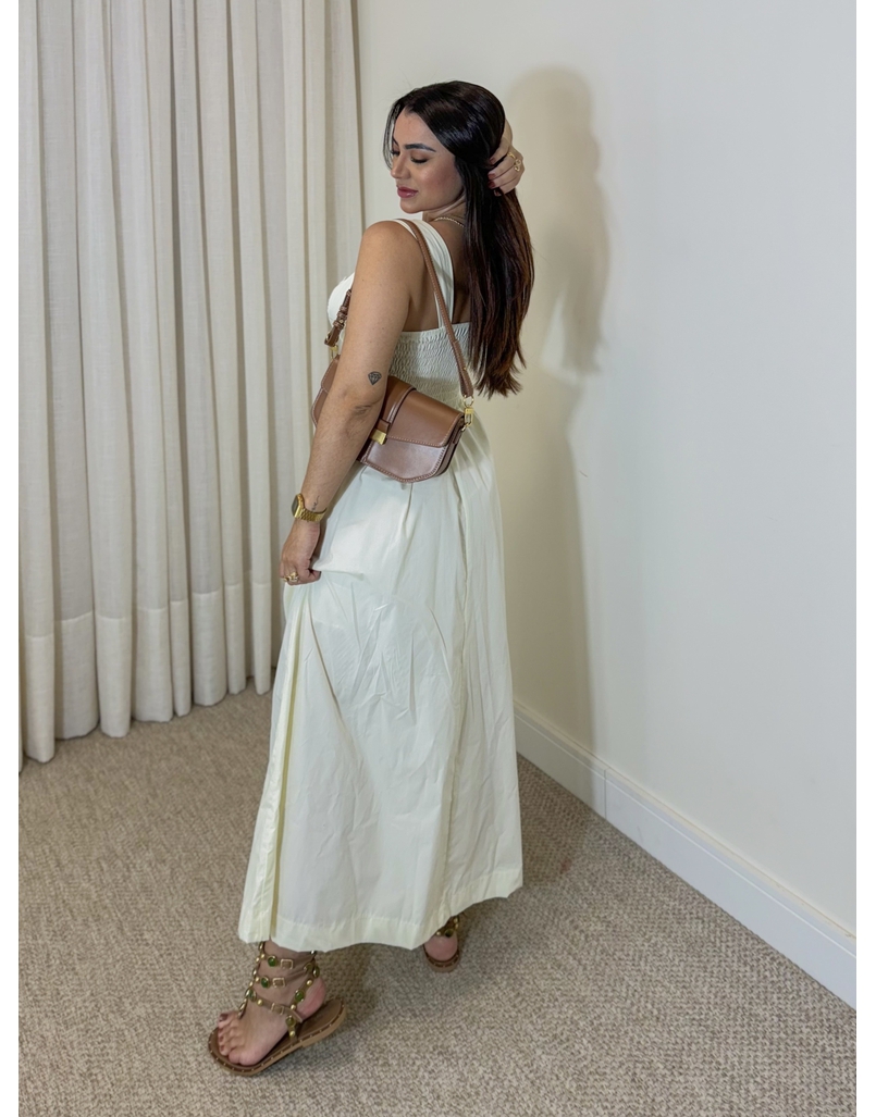 Vestido Meia Taça Florença Manteiga