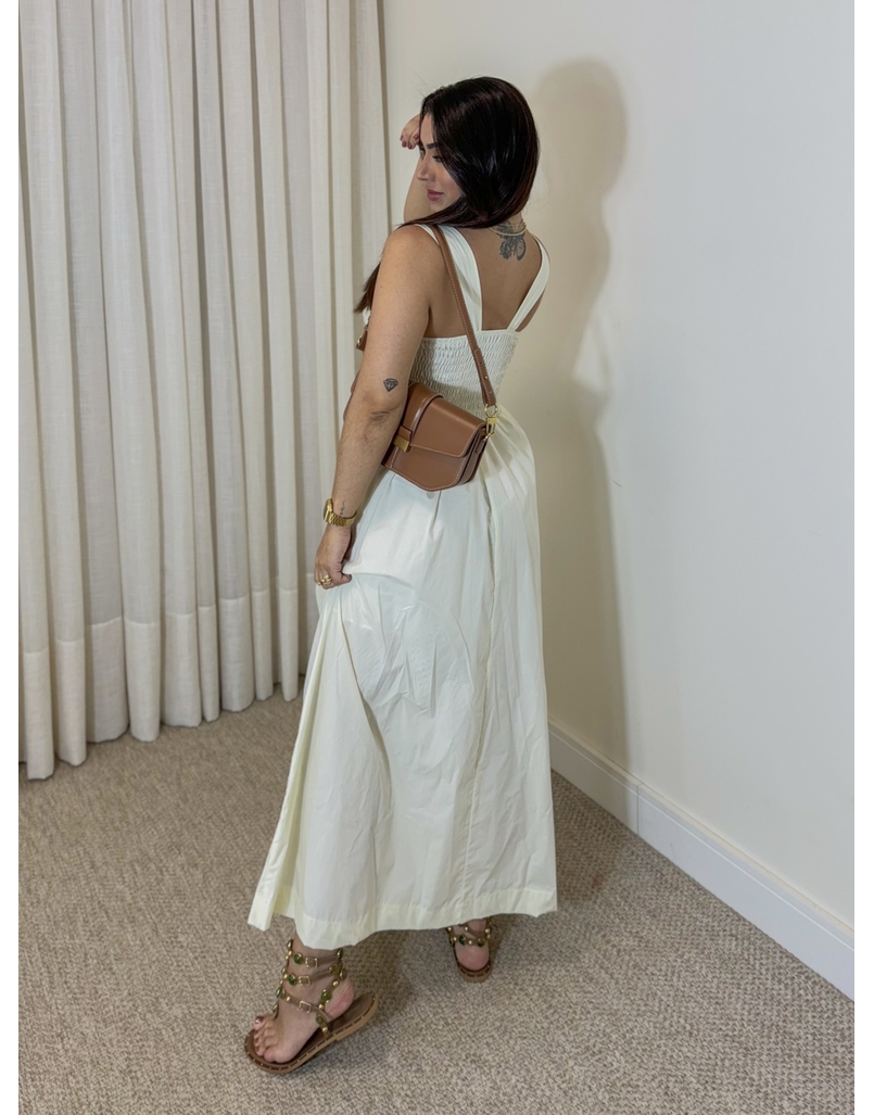 Vestido Meia Taça Florença Manteiga