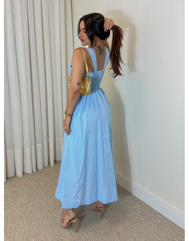 Vestido Meia Taça Florença Azul