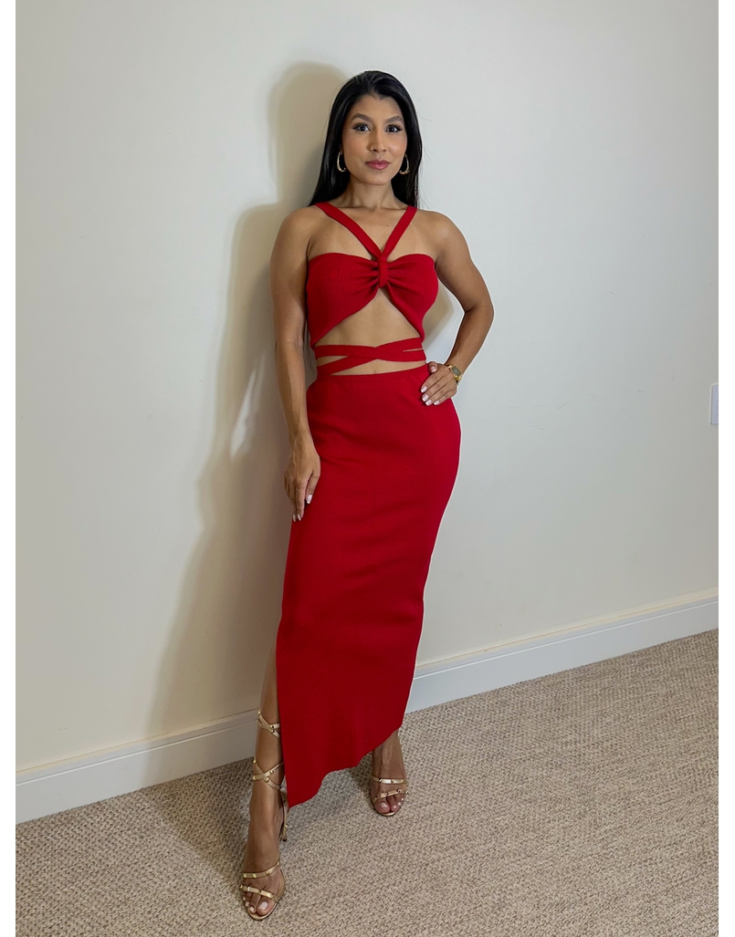 Conjunto Saia Ariel Vermelho 